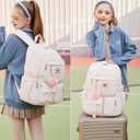 LXYGD Laptop Backpack 15.6 Inch Kids Elementary Middle High School Bag College Backpacks Anti Theft Travel Back Pack Large Bookbags for Teens Girls Women Students (Off-white)