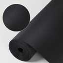 Kitchen Shelf Liner Drawer Liners, Non-Adhesive Refrigerator Liners Waterproof Fridge Mats with Strong Durable Kitchen Cabinets Mat for Drawers, Shelves, Pantry Black (11.8"W x 236.2"L)