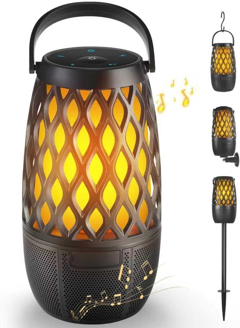 Bluetooth Speaker - Waterproof with LED Lights for Party, Pool, Patio, Porch - Multi-Sync Wireless Speaker with Stereo Sound (1 Pack)