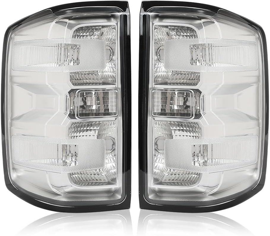 G-PLUS Tail Lights w/Bulbs Fit 2016-2019 Chevy Silverado 1500