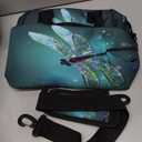 Insulated Lunch Bag for Women Men Galaxy Teal Dragonfly Pattern Lunch Box Reusable Lunch Cooler Bag Large Lunch Tote Bag for Work Picnic Travel School