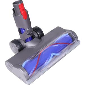 Laymi Hard Floor Attachment for Dyson V7 V8 V10 V11 V15 Vacuum Cleaners with LED Lights, Smoother Big Wheels, V Shape Turbo Bristle Roller Brush Cleaner Head Replacement Head Parts