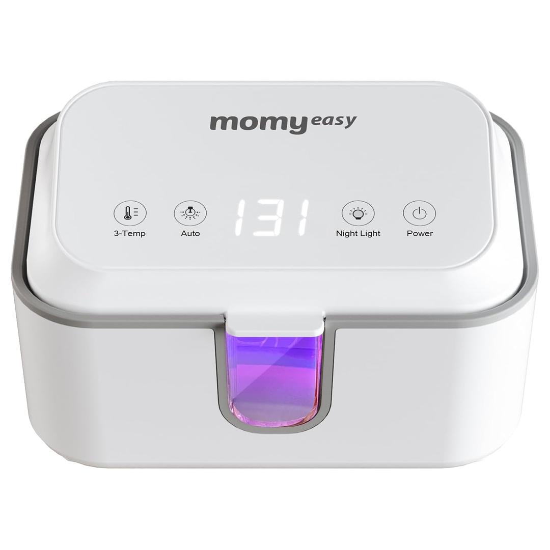 MOMYEASY Baby Wipe Warmer, Large Capacity Wipes Dispenser with 3 Temperature Modes, Even Heating Diaper Wipe Warmer with Night Light, Wipes Warmer for Babies/Adults