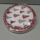 Funnymoom 60 Pcs Red Christmas Paper Plates 9 Inch Xmas Buffalo Plaid Tree Snowflake Disposable Plates Merry Christmas Tree Themed Tableware for Holiday Xmas Winter Party Decorations Supplies