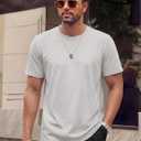 TACVASEN Mens Cotton T Shirt Casual Summer Tshirt Crew-Neck Short Sleeve Soft Tee Classic Basic T-Shirt (Gray, L)