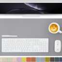 Leather Desk Mat - Non-Slip PU Desk Pad for Office and Home - Desk Organization and Accessories - Ideal for Large Mouse Pad and Desk Mats on Top of Desks (Dark Gray,27.6"x 13.8")