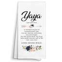 MONALET Yaya Gifts Kitchen Towels Decorative, If Yayas were Flowers I'd Pick You Dish Cloths Tea Towel Gifts for Grandma Grandmother, Yaya Bathroom Kitchen Dishcloths Hand Towel Decor 16x24
