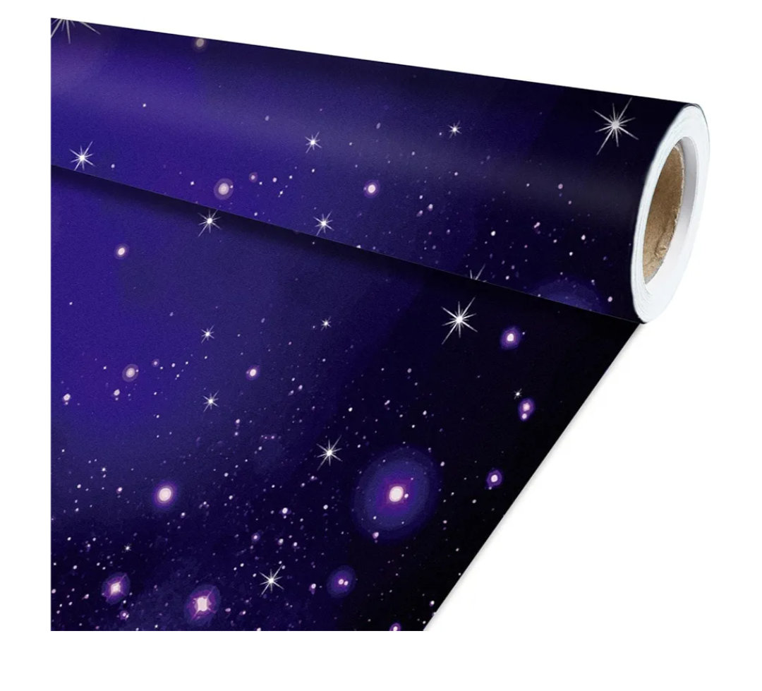 Qyeahkj Outer Space Bulletin Board Paper Roll Galaxy Bulletin Board Background Paper Fade Resistant Blue Night Sky Bulletin Board Decoration Poster Paper for Art Craft Classroom Supplies17.7in x 20ft