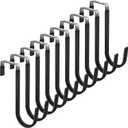 FYY Over The Door Hooks, 10 Pack Door Hangers Hooks with Rubber Prevent Scratches Heavy Duty Organizer Hooks for Living Room, Bathroom, Bedroom Hanging Clothes, Towels, Hats, Coats, Bags Black (Short)