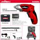 3.6V (RED) CORDLESS SCREWDRIVER 32+1pc USB Small Power Screwdriver Set.