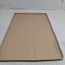 Heavy Duty Silicone Under Sink Mat for Kitchen Waterproof 34" x 22", Extra Thick Rubber Mat Drip Tray, Raised Edge Under Sink Liner, Prevent Drips, Leaks, Spills, Beige