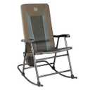 TIMBER RIDGE Outdoor Folding Rocking Chair, 29" Padded High Back Neck & Back Support, Hard Armrests for Easy Stand Up, Stable Steel Frame Supports 300 lb, Quick Fold for Patio, Lawn & RV Camping, Brown, 36"D x 23"W x 40.5"H