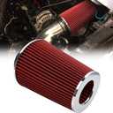 RYANSTAR RACING 102mm 4" High Flow Round Tapered Cone Cool Air Filter Cleaner with Top Filter Design Short 231mm tall