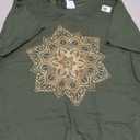 Mandala Sacred Fractal Geometry Art Yoga Mantra Good Vibes T-Shirt Ladies XL
