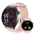 YMS Smart Watch for Women Android - 2025 Best Waterproof Men Fitness Watches (Answer/Make Calls),Heart Rate,Sleep,Pressure,Steps Monitor,Compatible with Android & iOS,100+ Sports Trackers (Pink)