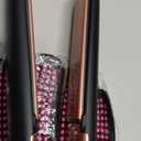 Annlary Hair Straightener 1 Inch Flat Iron and Curler 2 in 1 Titanium Ceramic Ionic Dual Voltage Straightener with Heat-Resistant Silicone, for Less Frizz, Shinier & Smoother