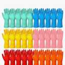 Sawysine 30 Pairs Rubber Gloves for Dishwashing Reusable Household Cleaning Gloves for Kitchen Washing Supplies