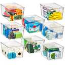 ClearSpace Storage Bin with Lid, Pantry & Desk Organizer, XL, 8 Pack