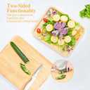 BADIABO Charcuterie Board with Clear Locking Lid, Travel Portable Cheese Board Set, Bamboo Cutting Boards for Kitchen, House Warming Gifts New Home, Gifts for Women (White - 1 Compartments)