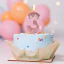 BEAN LIEVE 2.76 Inch Rose Gold Number Candles 3 - Diamond Birthday Cake Candles with Metallic Finish for Party, Anniversary, Graduation Decorations.