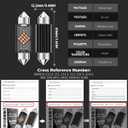 5 x 6pcs 578 211-2 212-2 LED Dome Light Bulbs, Extremely Bright 41mm 42mm 569 6411 1.61inch Led Interior Car Festoon Bulb, Upgraded 400LM Dome Map Door Lights LED Blub for Cars (Purple)