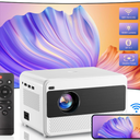 5G WiFi & Bluetooth 1080P Portable Projector, 16000LM, 50% Zoom, Outdoor Movie Projector for Phone/Laptop/TV Stick/DVD/USB/HDMI