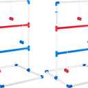 OLIXIS Ladder Ball Set for All Ages, Bolas, Scoreboards & Carry Bag, White | All-ages family fun for any occasion. Sturdy frame, easy setup, built-in scoring, lightweight & portable.