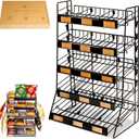 ODOXIA Candy Display Rack | Countertop Snack Organizer for Stores & Office | Chip Rack & Snack Stand for Counter Displays | Merchandising Shelf for Candy, Chips & Snacks