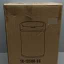 FDW Garbage Can 13 Gallon 50 Liter Kitchen Trash Can for Bathroom Bedroom Home Office Automatic Touch Free High-Capacity with Lid Brushed Stainless Steel Waste Bin (Silver)