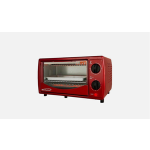 Brentwood TS-345R Stainless Steel 4 Slice Toaster Oven, Ruby Red