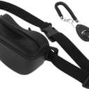 1set Outdoor Dog Treat Training Bag Portable Pet Food Pouch Lightweight Snack Holder for Dog Training Includes Clicker for Outdoor Adventures (Black)