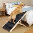 Dog Ramp for Bed & Couch for Small & Medium Dogs - Joint-Friendly, Anti-Slip, Adjustable, Odor-Free, Up to 70 lbs