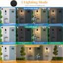 18'' Large Motion Sensor Outdoor Lights 2 Packs, Dusk to Dawn Exterior Lighting Fixtures, Modern Black Outdoor Sconces Porch Light for House, Outside Farmhouse Wall Lanterns for Front Door, Garage