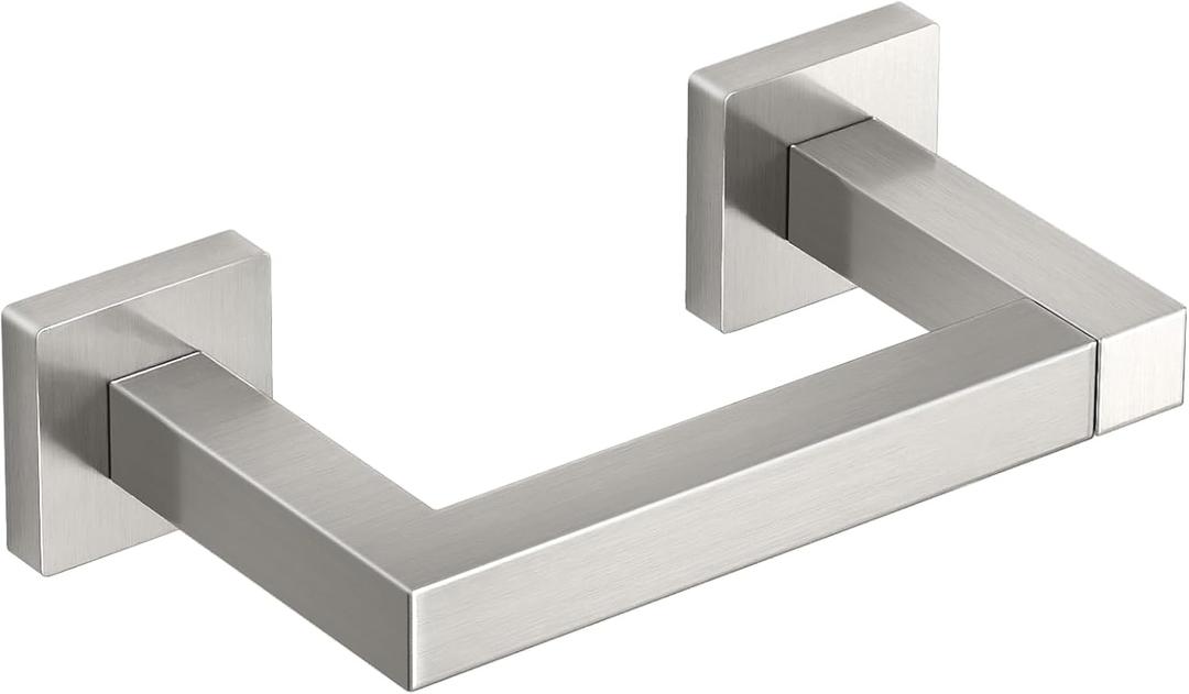 FEILERN Toilet Paper Holder Wall Mounted Post Pivoting Square Tissue Holders Roll Holder Hangers for Bathroom Commercial Toilet Paper Dispenser, Brushed Nickel