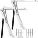 2PCS Auto Vent Opener Automatic Greenhouse Window Opener Roof Vent Opener Greenhouse Accessories for Garden Automatic Ventilation Gardening Tools Automatic Greenhouses Supplies (Dual Spring Opener) (SILVER)