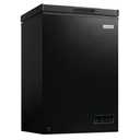 Igloo 3.5 Cu Ft. Upright Deep Freezer Chest- Deep Freezer with Quick Freezing System & Adjustable Thermostat- Low Noise Freezer with Removable Basket & LED Lights for Homes, Garages & Basements- Black