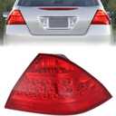 Nilight Taillight Assembly Compatible with 2006 2007 Honda Accord 4 Door Sedan Excluding Hybrid Rear Lamp Replacement OE Style Passenger Side