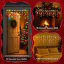 3 Pack Christmas Window Icicle Lights 3FT 50 Bulbs, Ideal for Most U.S. Standard Windows, Indoor String Lights for Window Decor, UL Certification (12 Random Twinkling Style,Multicolor)