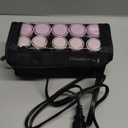 Remington Compact Ceramic Dual Voltage Hot Rollers for Long and Short Hair, Hair Setters, Hair Curlers, 1-1 " Purple/Black, 10 Piece Set