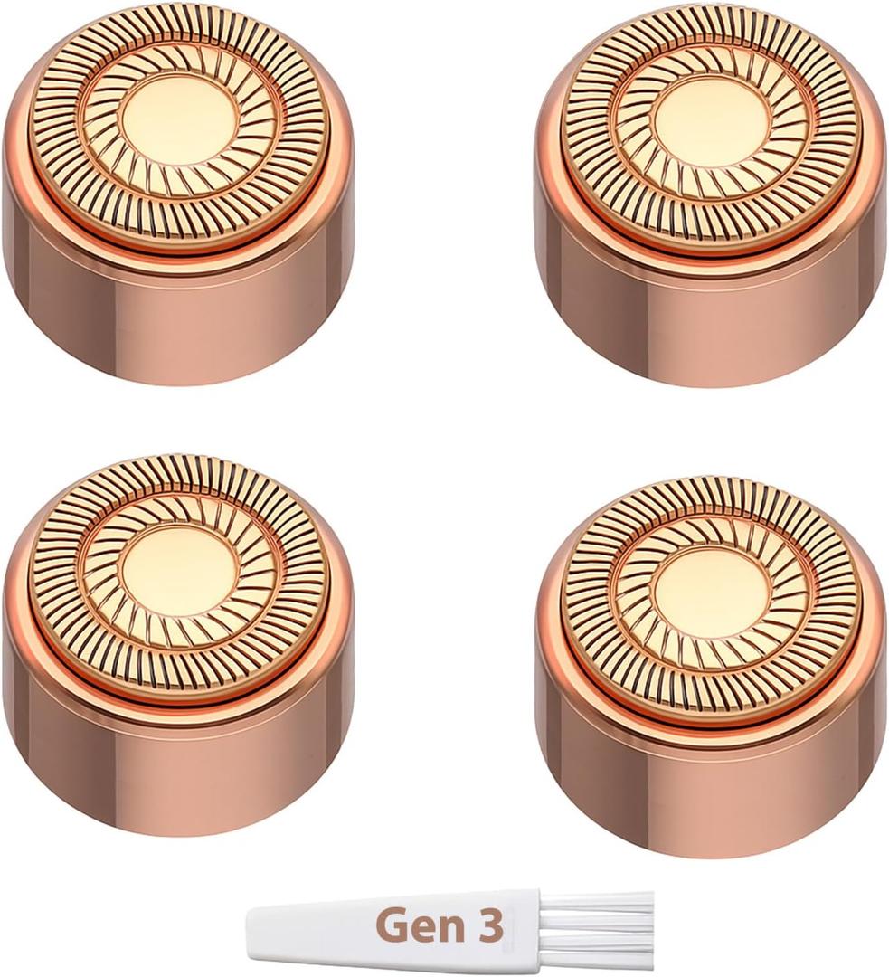 Replacement Heads for Finishing Touch Flawless 3rd Generation Facial Hair Remover Double Halo Blades for Precise Hair Removal (Pack of 4)