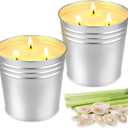 Citronella Candles Outdoor Indoor, 30oz Large Citronella Candles for Patio, 3-Wicks Summer Candle for Outside Garden Camping, 200 Hour Long-Lasting Burn Time,Soy Bucket Candle Set