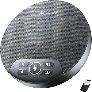 N newline Conference Speaker and Microphone, 4 AI Mics 360Â° Voice Pickup, Plug & Play, Bluetooth Speakerphone w/dongle, Wireless Daisy Chaining, Noise Reduction, for Meeting, Home Office, NewPie 91