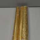 Tatuo 3 Pieces Gold Table Runner Metallic Glitter Metallic Table Runner Roll Rectangle Polyester Wedding Decor for Centerpieces Birthday Wedding Home Decor(12 x 108 Inch)