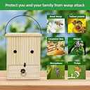 Carpenter Bee Traps for Outside 2PACK– Durable, WeatherResistant, EcoFriendly Wooden Wasp Trap for Outdoor Use