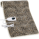 Deepsoon Heating Pad,Electric Heating Pads for Back,Neck,Abdomen,Moist Heating Pad for Shoulder,Knee,Arms,Legs,Dry/Moist Heat & Auto Shut Off,Christmas Gifts for Men and Women,Leopard Print,33x17 Inch