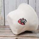 Embroidered Mushroom Bucket Hat for Women Girl Men, Soild Beige Summer Travel Embroidery Beach Sun Hat Outdoor Fisherman Cap Unisex (Beige)