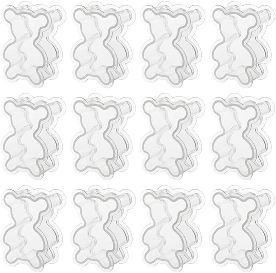 Bear Shaped Candy Boxes Cute Clear Plastic Containers Clear Fillable Ornaments Crafts Decorations for Weddings Birthdays Party Favors 12pcs