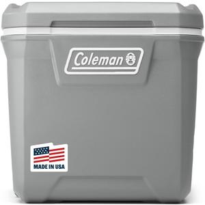 Coleman Classic Series Insulated Portable Rolling Cooler with Wheels, Leak-Resistant Outdoor Hard Cooler Keeps Ice up to 5 Days, 65-Quart (Rock Grey)
