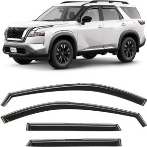 CLIM ART in-Channel Incredibly Durable Rain Guards for Nissan Pathfinder 2022-2026, Original Window Deflectors, Vent Window Visors, Vent Deflector, 4 pcs. - 622455