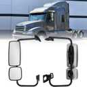 Side Mirror Compatible With Freightliner Columbia Century Mirror Chrome Door Mirror Left Driver Side Fit for 1996-2010 Freightliner Century Columbia Trucks